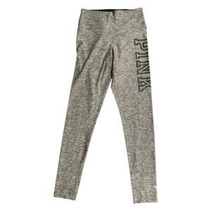 Victoria Secret Pink Ultimate Gray patterned leggings Yoga Pants Stretchy SMALL